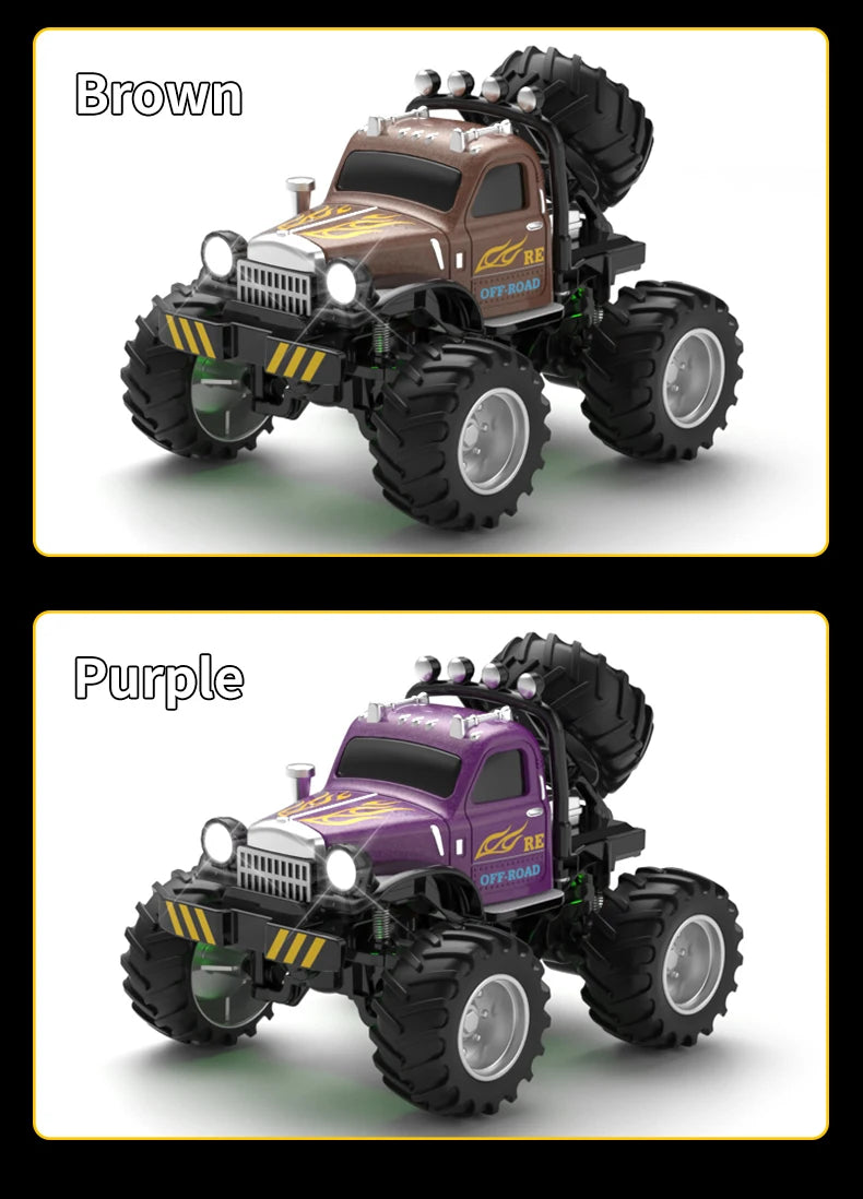 New 1:64 Rc Car Mini 2.4Ghz City Road Handle High Speed Alloy All Terrain Remote Control Car Dual Control Children's Toys Gifts