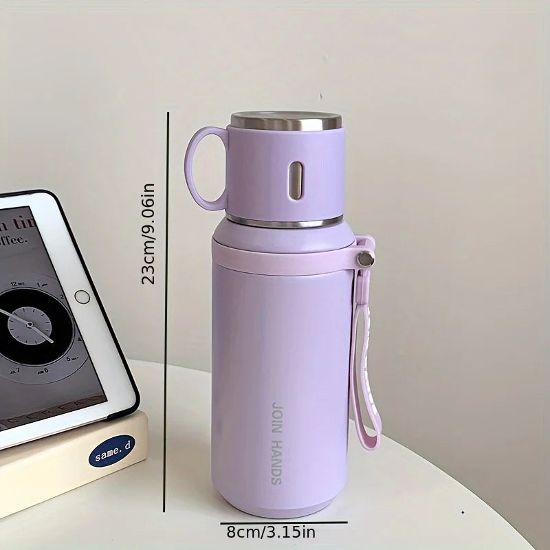 600ML Thermal Water Bottle Stainless Steel Thermos Bottle Keep Cold and Hot Water Bottle Thermos for Tea Coffee Vacuum Flasks