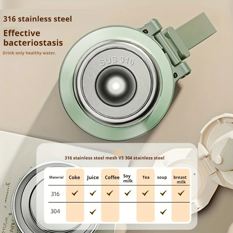 600ML Thermal Water Bottle Stainless Steel Thermos Bottle Keep Cold and Hot Water Bottle Thermos for Tea Coffee Vacuum Flasks