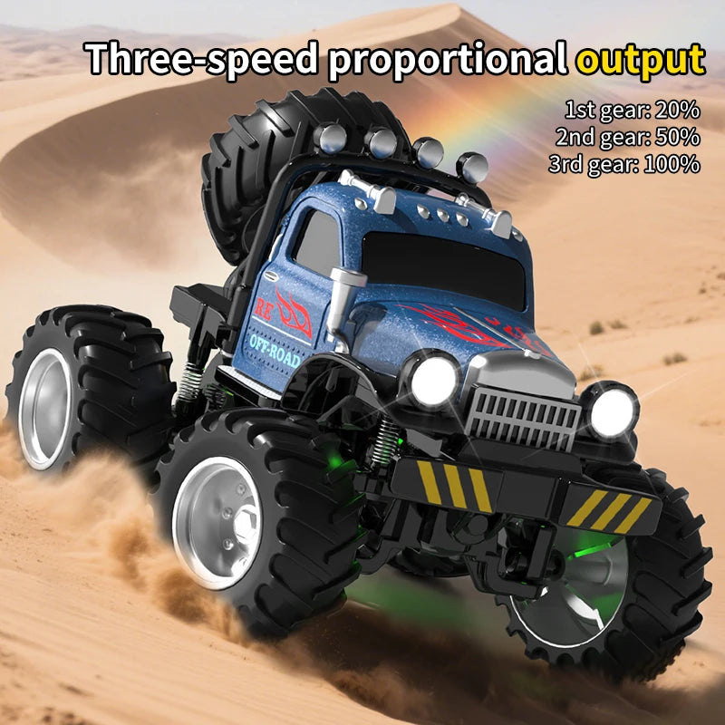 New 1:64 Rc Car Mini 2.4Ghz City Road Handle High Speed Alloy All Terrain Remote Control Car Dual Control Children's Toys Gifts