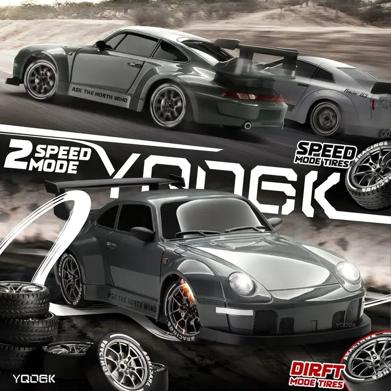 1:24 Scale 20+KM/H RC Drift Car 2.4G 4WD High Speed RC Drifting Car Remote Control Cars with LED Lights Drifting Tires Race Toys