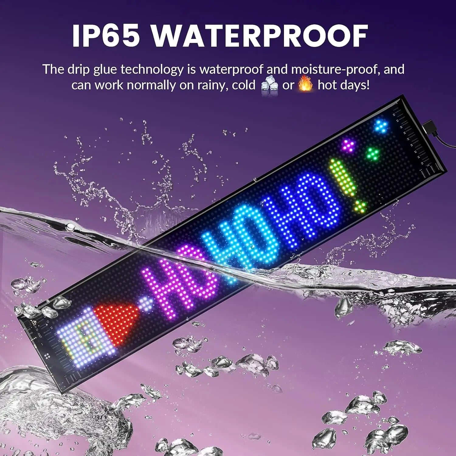 Led Eyes For Truck Led Matrix Panel RGB LED Car Panel DIY Programmable Bluetooth App Control Scrolling  Light